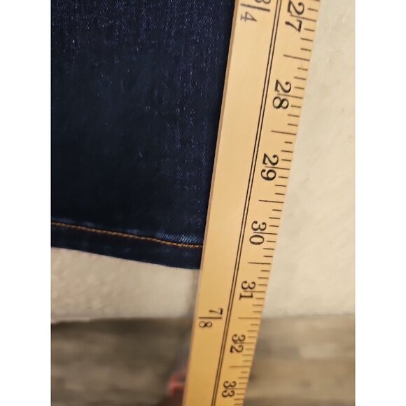 Old Navy Rockstar Pop Icon Skinny Jeans 4 Long Blue Stretch Pants Denim 5 Pocket - Picture 2 of 6